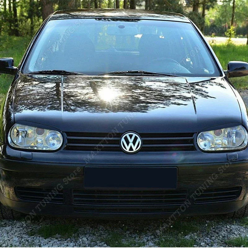 2Pcs ABS Schwarz Scheinwerfer Augenbraue Augenlider Dekoration Abdeckung  Trim Auto Zubehör Für Volkswagen Golf 4 Mk4 Auto Aufkleber 1997-2006