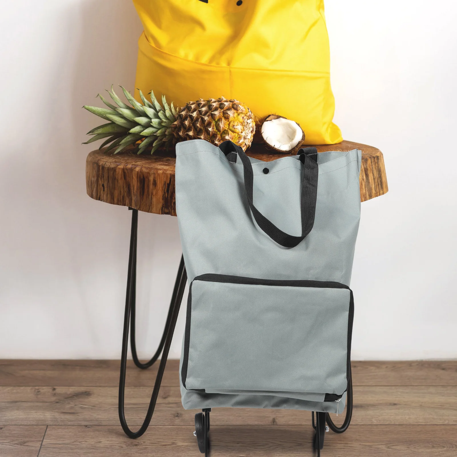 

Grocery Trolley Bag Portable Shopping Tug Collapsible Hand Truck Folding with Wheels