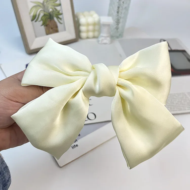 Elegant Satin Butterfly Hair Bow Clip - Trendy Bowknot Accessory