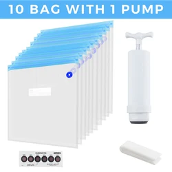 3D Printer Filament Vacuum Storage Bag - Humidity-Resistant Sealer for Dry Filament Preservation (10 bag -1 pump)