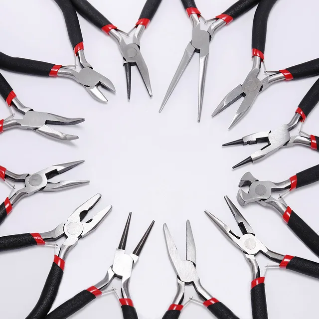 Mini Pliers Diagonal Pliers Round Bent Needle Nose Cutter Handcraft Beading Insulated Plier For DIY Small Jewelry pliers tools 2