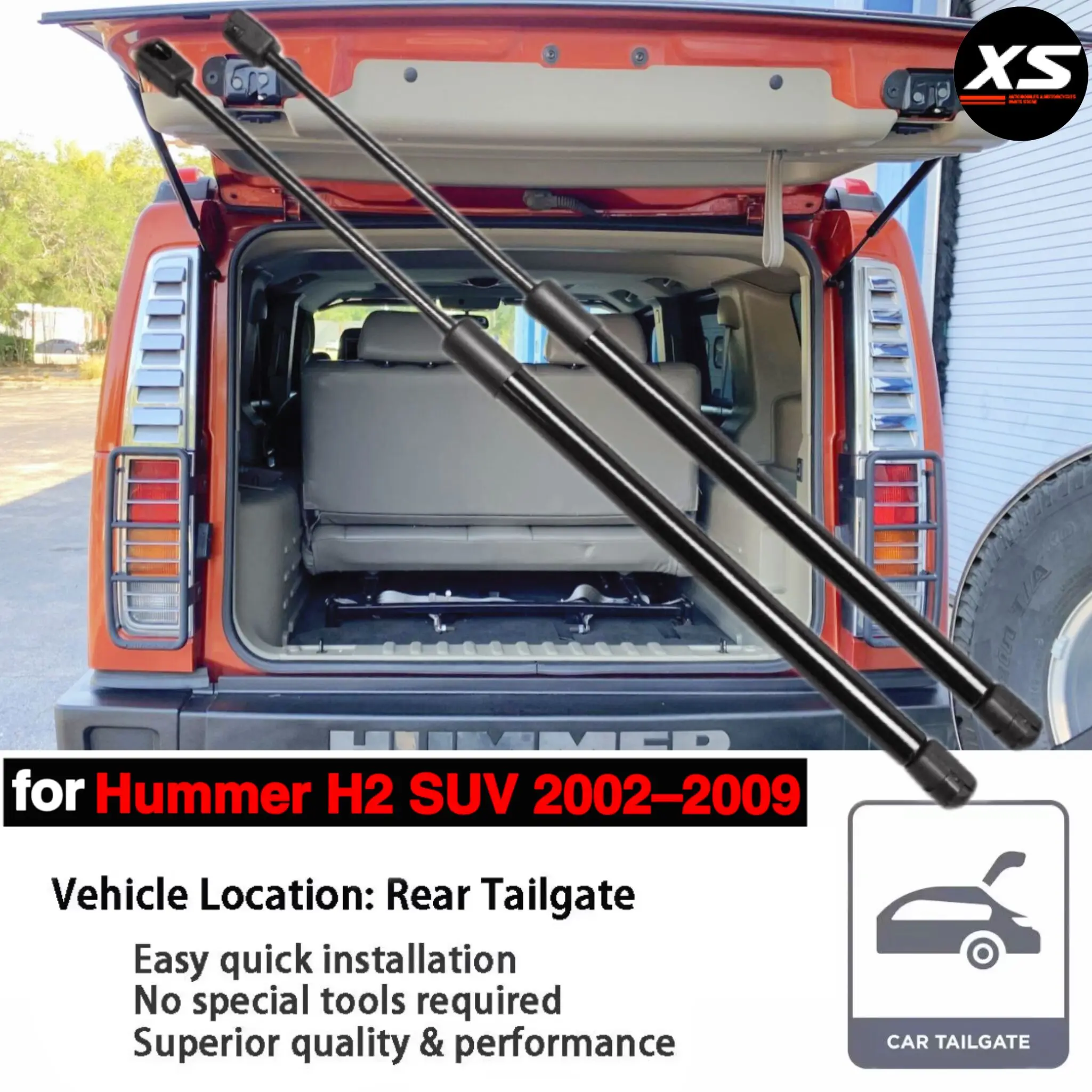 Hummer H2 2002-2009 SUV 용 후방 테일 게이트 가스 스트럿츠 H2T SUT Tonneau 커버 부츠 리프트 지지대 댐퍼 충격 흡수 장치 제외