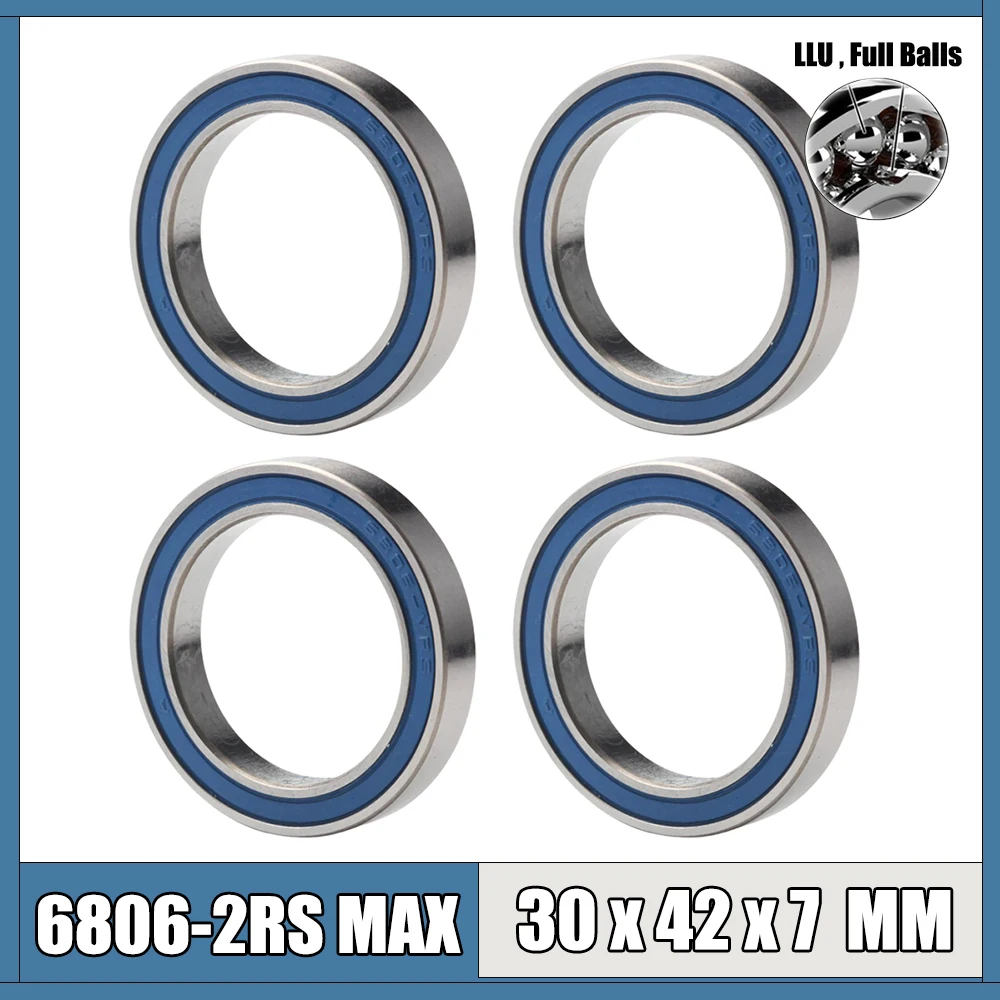 6806-2RSV MAX Bearing 30*42*7 mm 4Pcs Full Balls Bicycle Frame Pivot Repair Parts 6806 2RS RSV Ball Bearings 6806-2RS