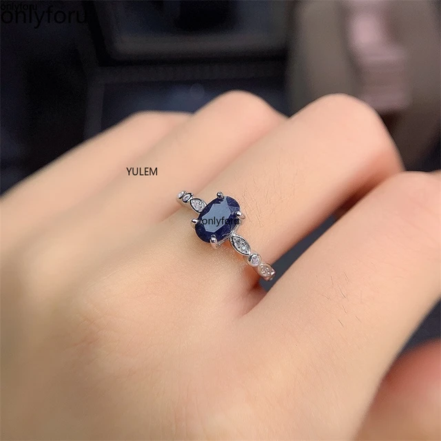 SIDHARTH GEMS Unheated Untreatet 7.00 Carat AAA+ Quality Natural Blue  Sapphire Neelam Silver Plated Adjustable Gemstone Ring for Women's and  Men's : Amazon.in: Fashion