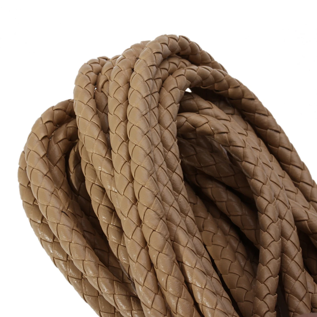 5yards/roll 6mm PU Woven Leather Rope For Handmade DIY Clothing Bracelet Bags Strap Keychain Making Accessories