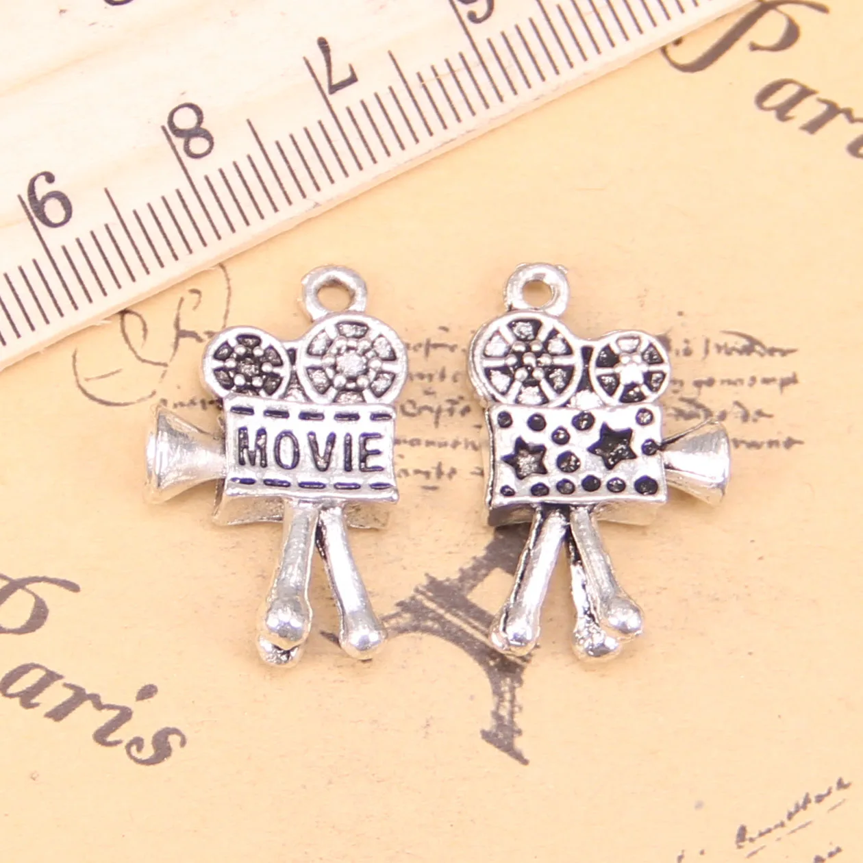 

28pcs Jewelry Charms Movie Camera Projector 25x17mm Antique Silver Plated Pendants Making DIY Handmade Tibetan Silver Jewelry