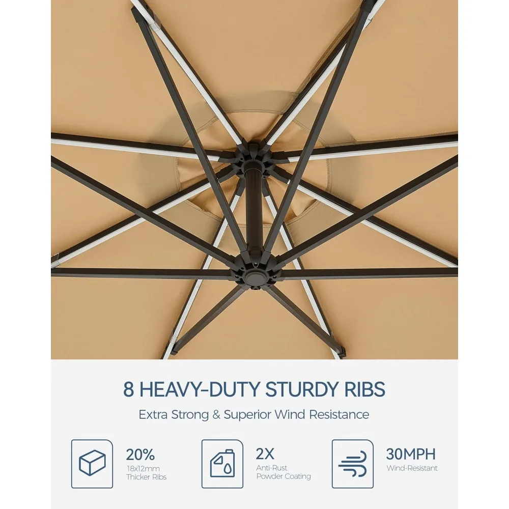 Solar Cantilever Patio Umbrella 6