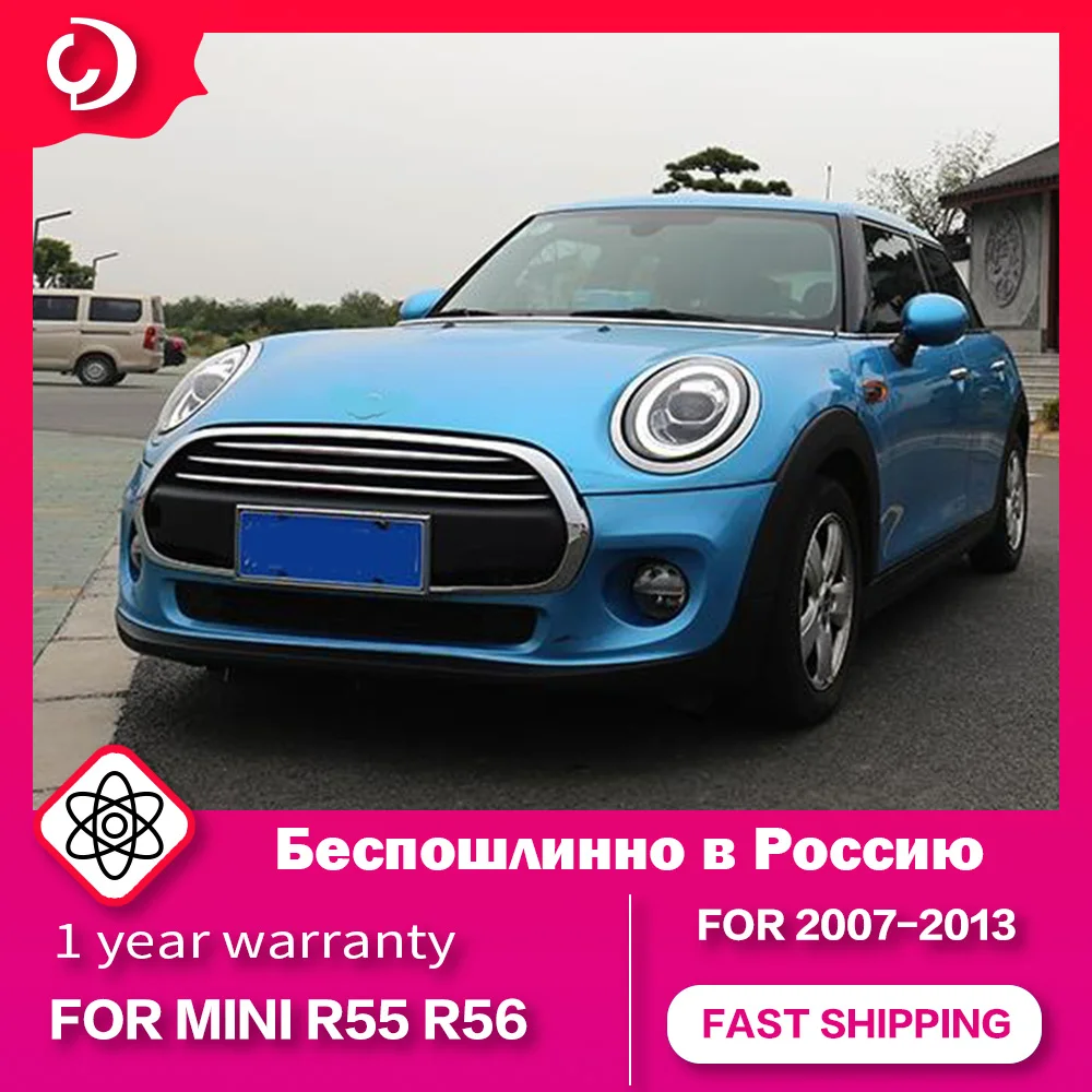 Headlights for MINI COOPER R55 2007-2013 R56 R57 R58 Foco LED DRL Turn  Signal Angel Eyes Led Projector Bifocal Lens Accessories