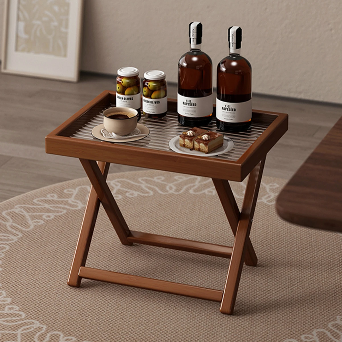 Bamboo Folding Side Table 3