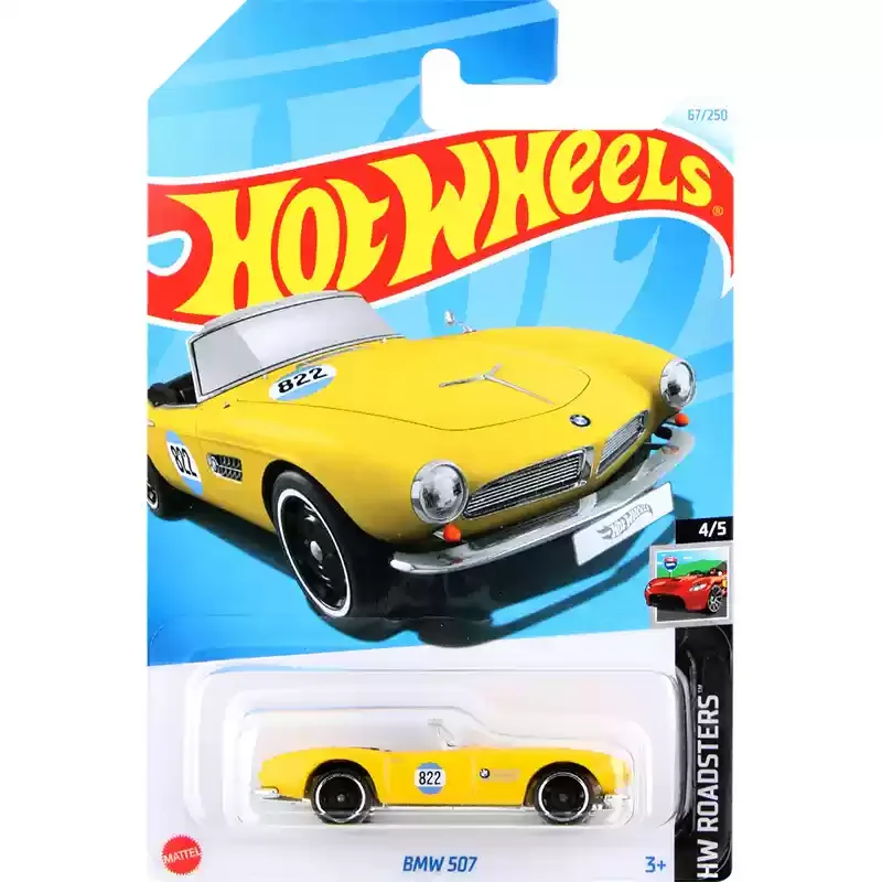 오리지널 핫 휠 자동차 BMW 507 어린이 장난감, 남아용 1/64 다이캐스트 차..