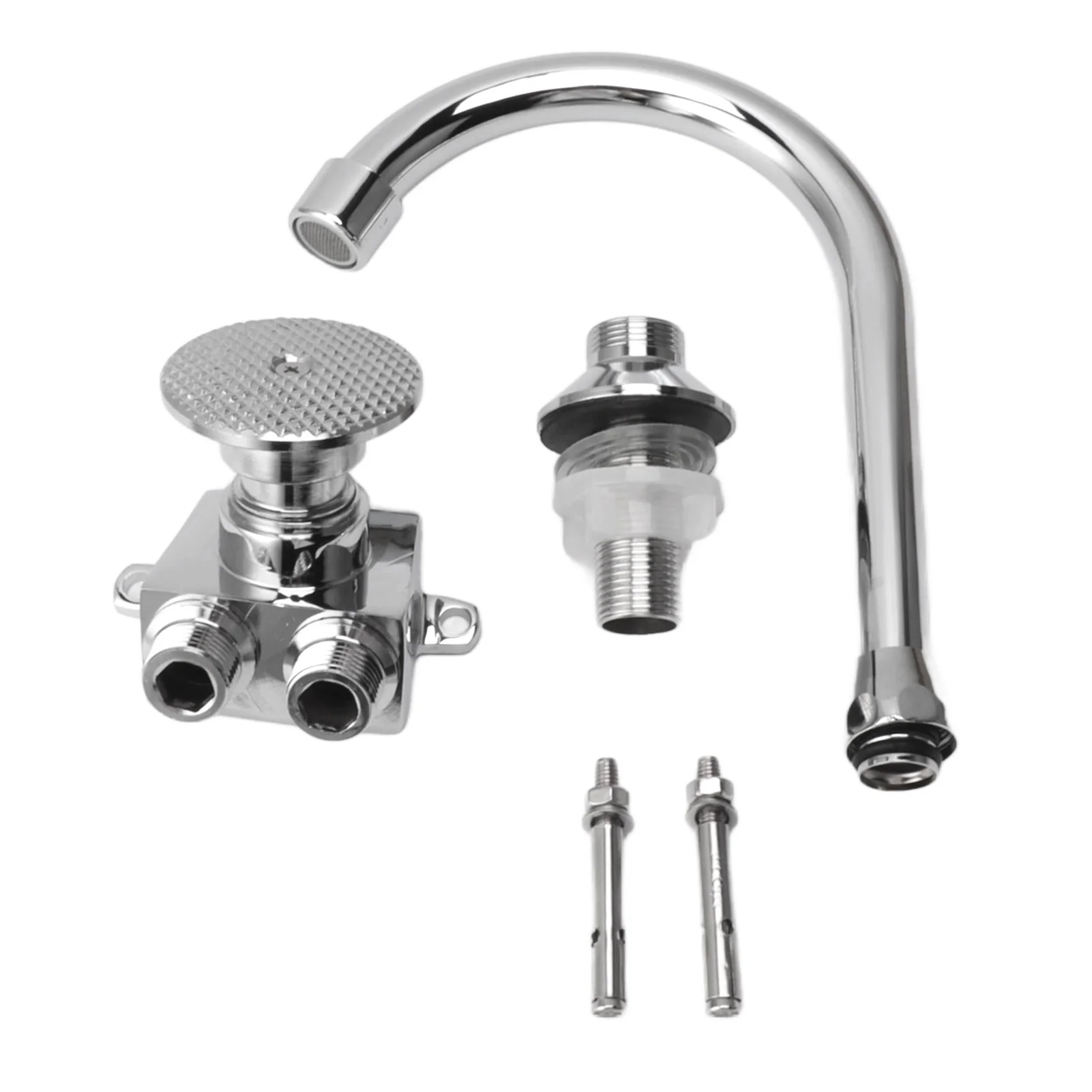 

Foot Pedal Faucet Copper Rapid Water Discharge Easy To Install Touchless Hands Durable Foot Valve Faucet for Kitchen