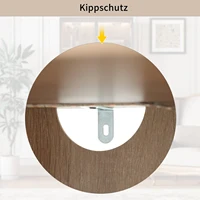 Unité de rangement Anajqaqia, vitrine avec éclairage à bande LED, 75 cm de large, avec 2 grands tiroirs et 2 portes, portes en verre 6
