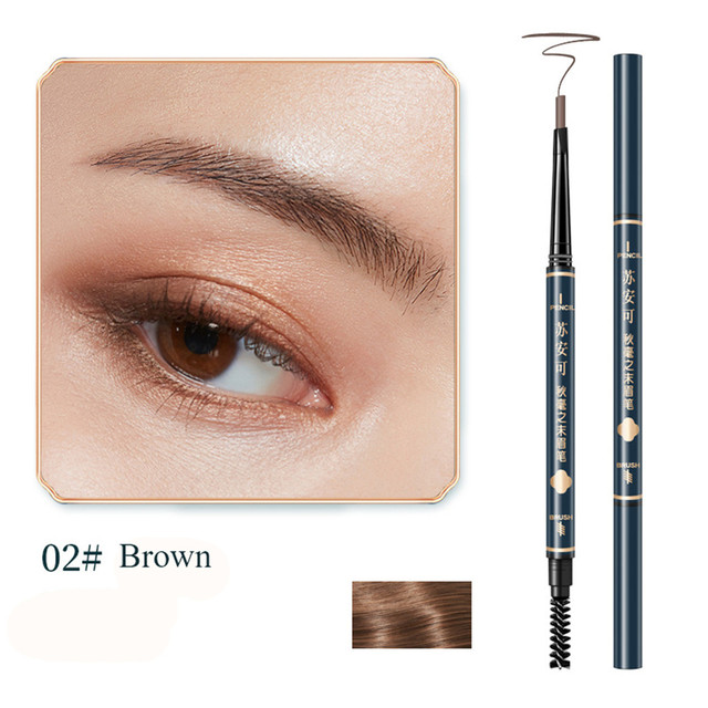 Colors Long-Lasting Waterproof Triangle Eyebrow Pencil Double-Headed Thin Pencil Sweat-Proof No Smudging Cosmetic for Beginner