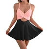 Para Praia 9 Colors Large Size Swimsuit Dress Female Plus Size One Piece Swimsuit Women 2024 Sexy Swimwear Push Up Bathing Suit