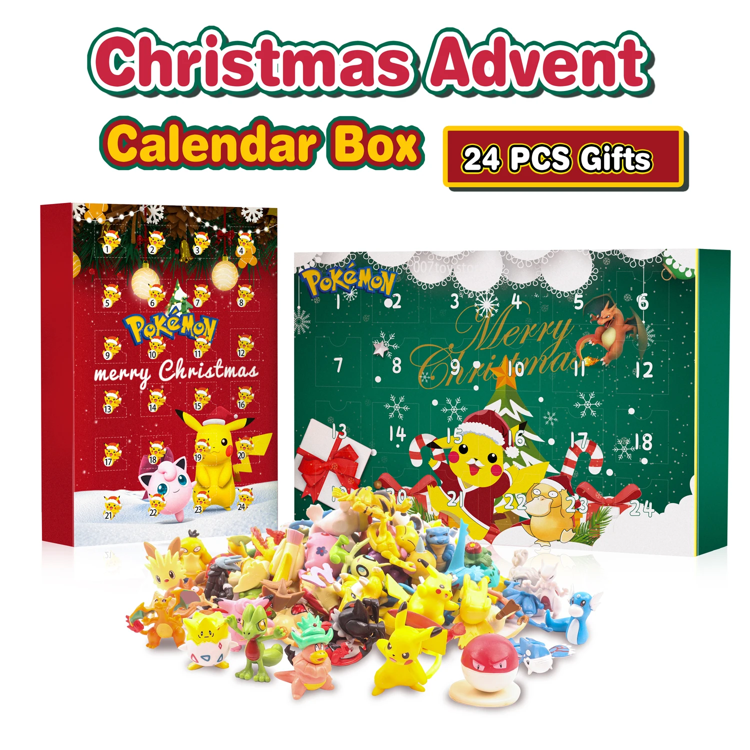 2022 Newest 24 PCS Pokemon Children s Christmas Advent Calendar Box 