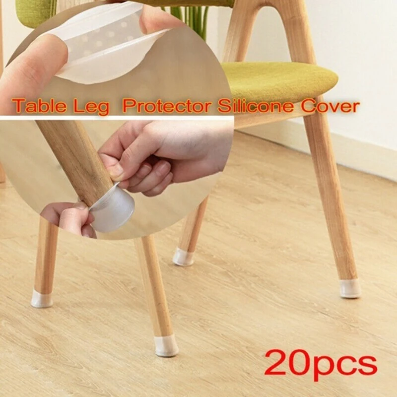 Protection des pieds de meubles en silicone, housse de chaise ronde anti-brûlure, coussretours de pieds de table, capuchons de chaise, protecteur de sol, décoration d'intérieur, nouveau, 20 pièces