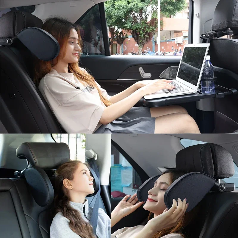자동차 좌석 머리 받침 베개 여행용 좌석 베개 쿠션 폼 360도 조절 가능한 여행용 머리 받침 베개 어린이 성인용
