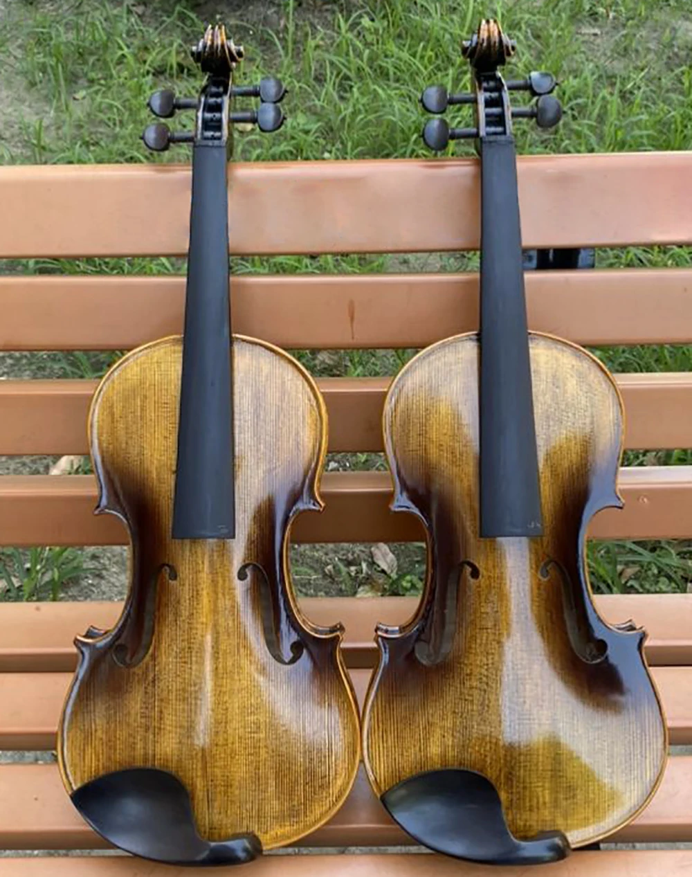 Handmade carved Beethoven violin 4/4 Stradivarius 1716 Flame