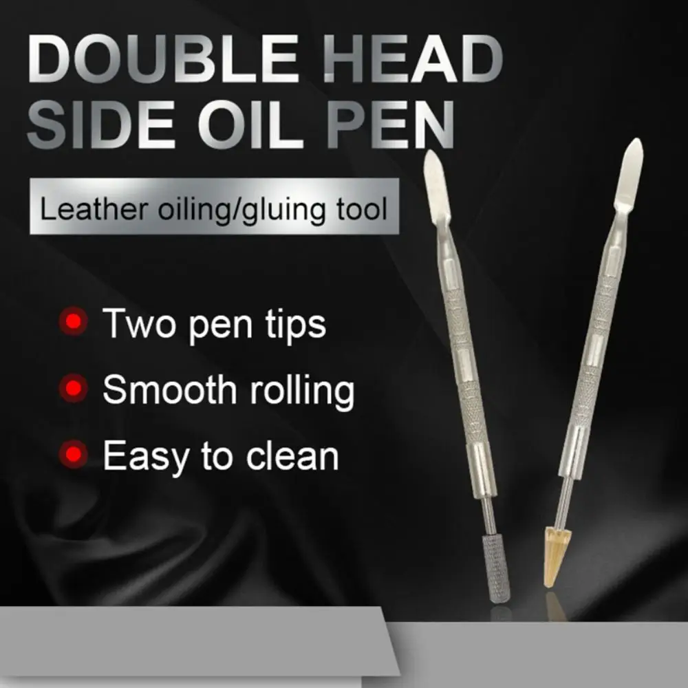 Leather Tools Leather Craft Tools Leather Edge Oil Painting Pen Top Edge Dye Paint Roller Pen Applicator Speedy With 2 Head Craft Tool