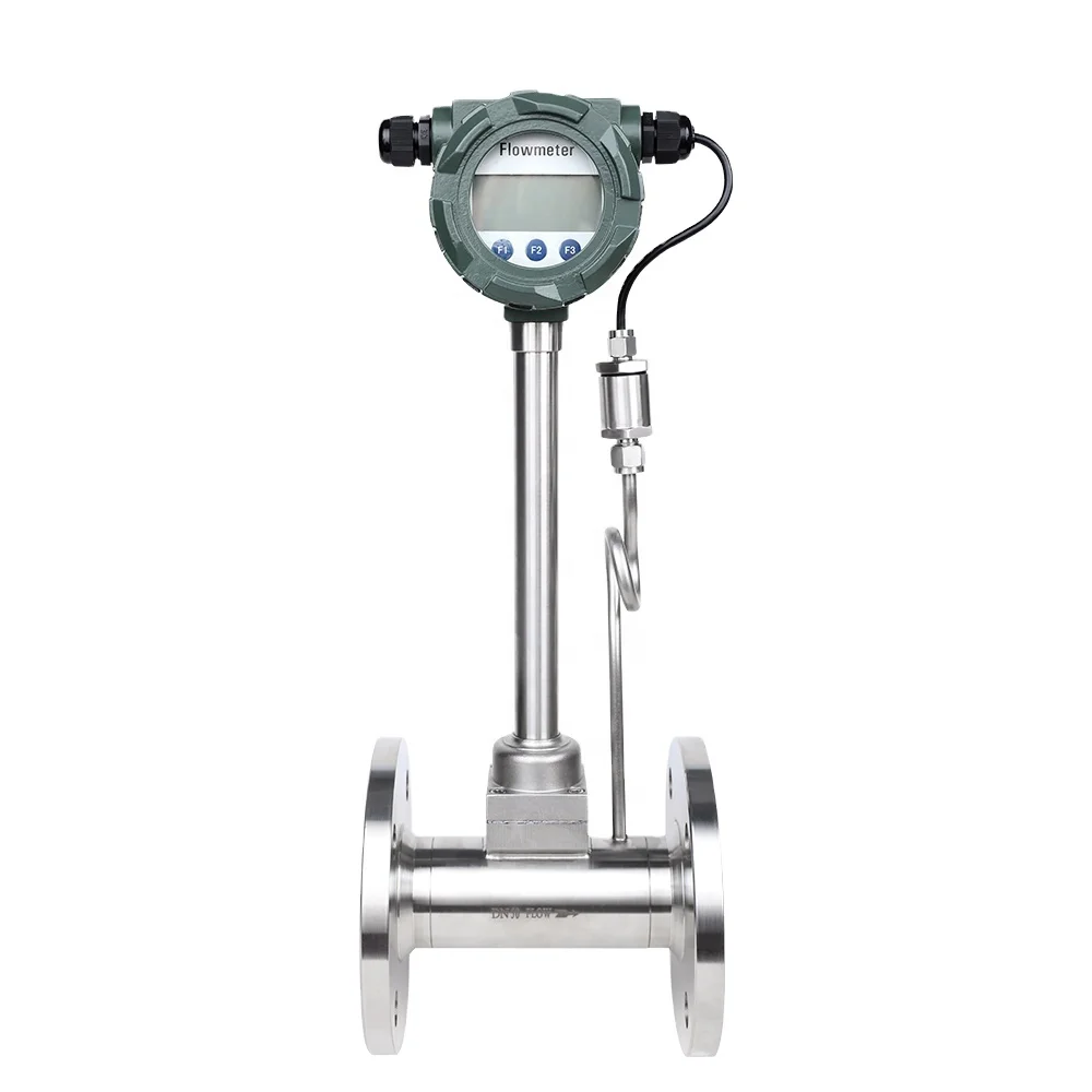 

stainless steel digital steam type flow meter compressed air oxygen gas vortex steam industrial flowmeter supplier