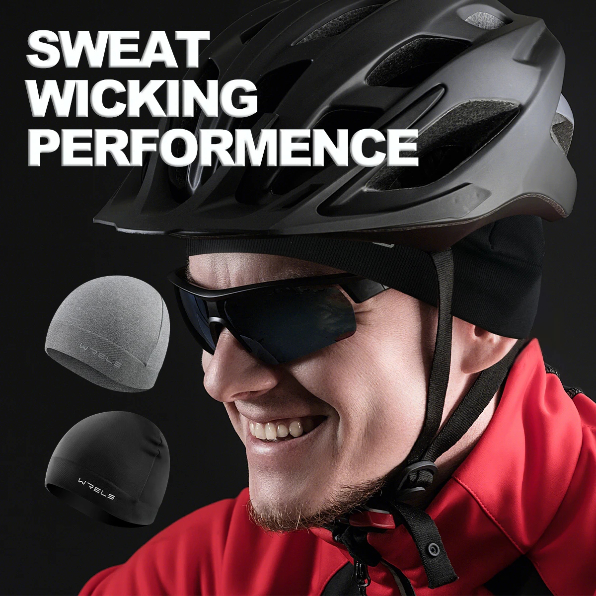 WRELS Winter Warm Running Sports Hat for Men and Women Soft Eastic Fitness Hiking Windproof Hat