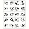 10 Halloween Removable Temporary Eye Tattoo Stickers,Can Be Used Realistic Tattoos,Waterproof and Sweatproof,Halloween Makeup 6
