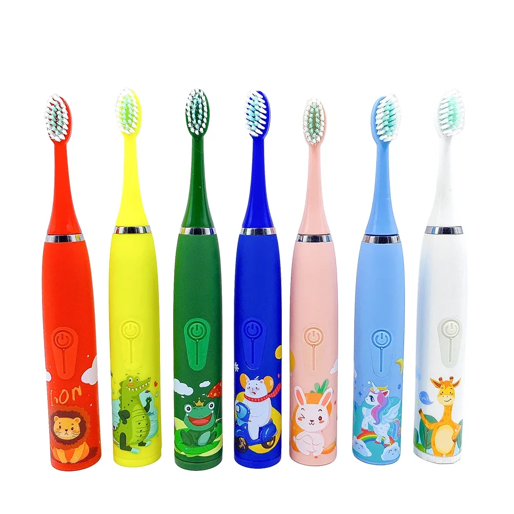 

Kids Sonic Electric Toothbrush Rechargeable Cartoon Smart Children Toothbrushes For 3-15 Year Old Kids