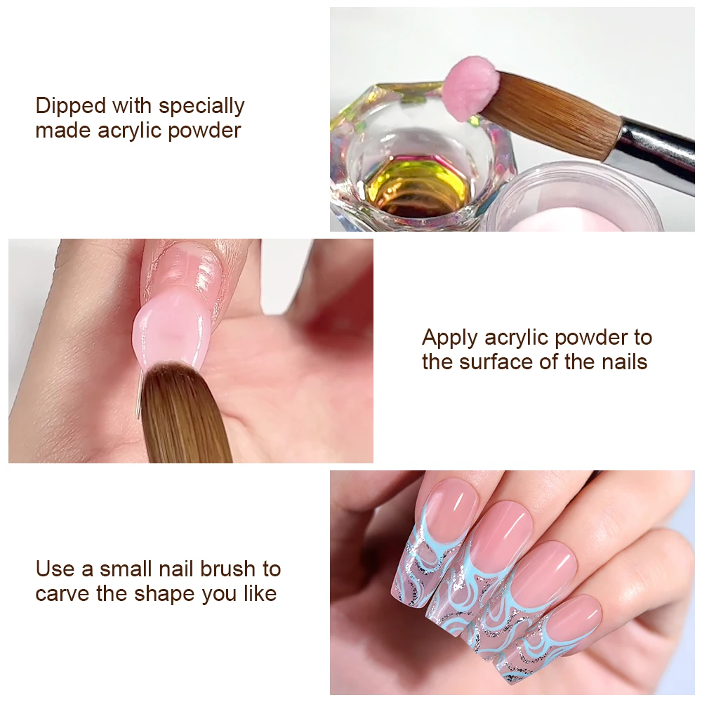 KADS 1pc Kolinsky Sable Acrylic Brush UV Gel Carving Pen Brush Liquid Powder DIY Nail Drawing Flat Round Red Wood Nail Art Brush 6