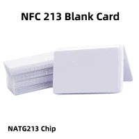 10/50pcs NFC Ntag216 Ntag215 Ntag213 White Card TAG ISO14443A RFID Cards Ntag 213 Chip for all NFC enabled phones 1