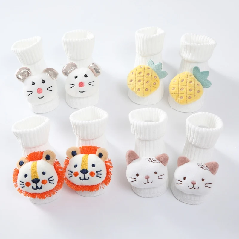 Cotton Baby Socks Solid Cartoon Animals Newborn Warm Sock for Girl Boy Non-skid Toddler Floor Sock Soft Toddler Socks 0-12M 6