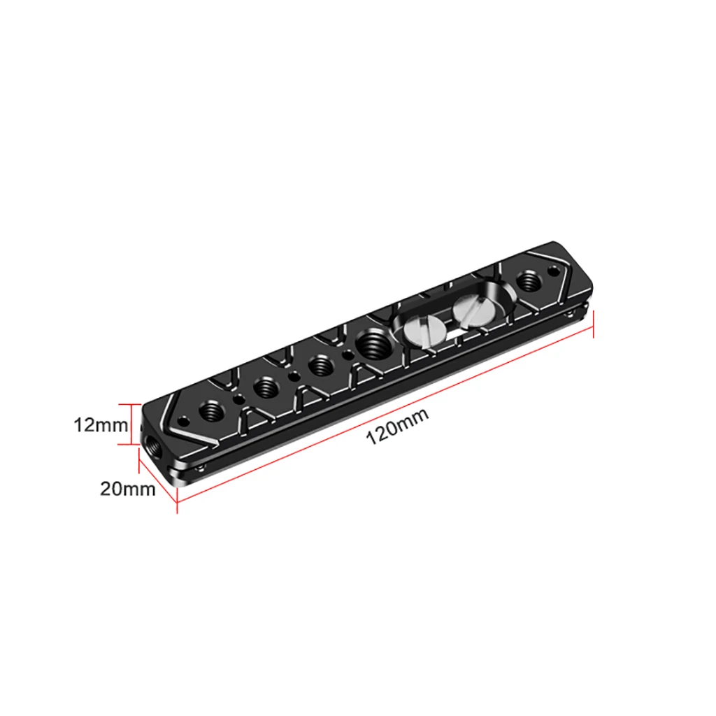 Camera Accessories 120mm Cheese Plate 1/4" 3/8" Arri Locating Hole for DSLR Camera Cage Rig Side Plate Quick Release Mount Light Extension Bracket