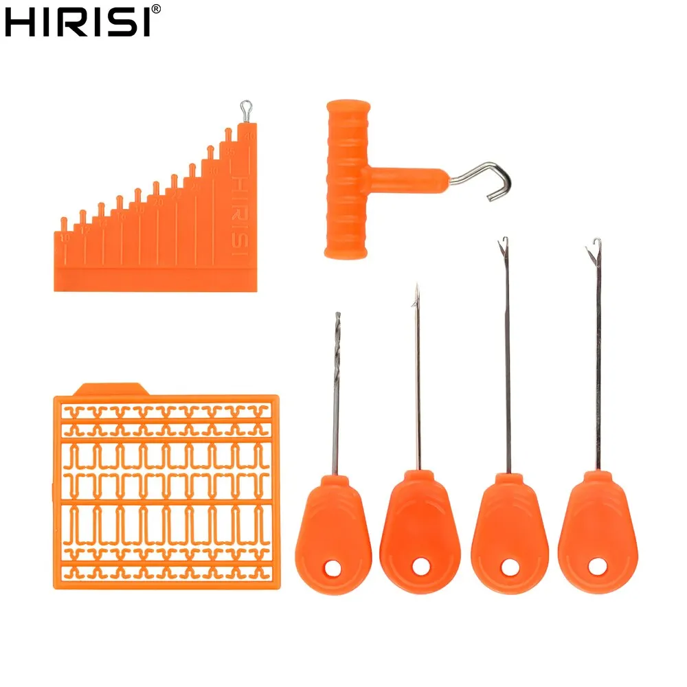 Kit d'Aiguilles pour Appâts de Carpe Hirisi BT09 - 7 Pièces en Boîte Accessoire Pêche