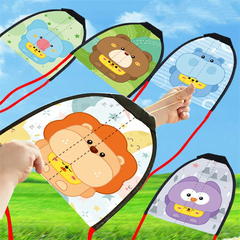 Kids Outdoor Flying Toys Portable Catapult Kite Hand Throwing Gliding Plane Girl Boy Indoor Playground Paraglider Shooting Games 2