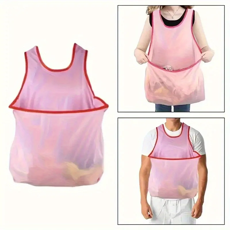 1/2pcs-Large capacity laundry storage bag, perfect for drying clothes and picking fruits and vegetables in the garden. 4