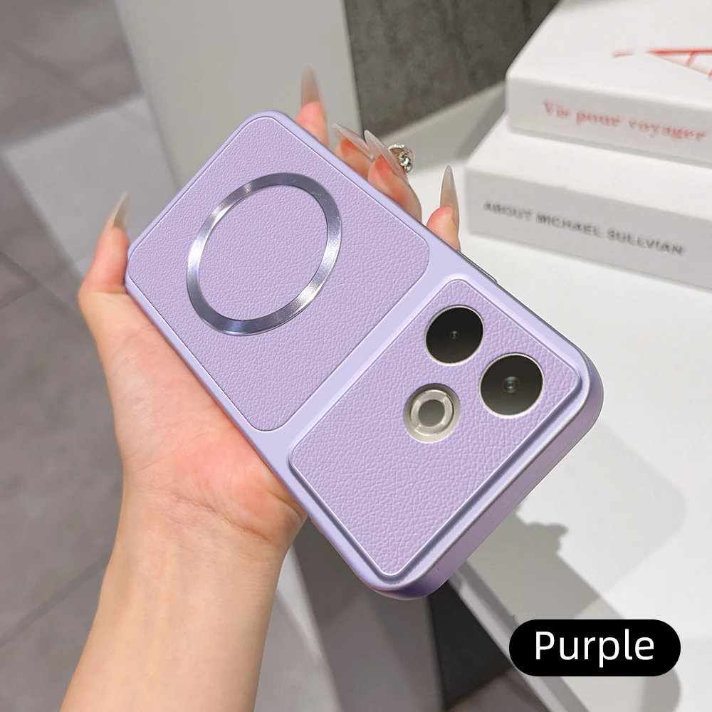 Luxury Leather Matte Magnetic Soft TPU Phone Case