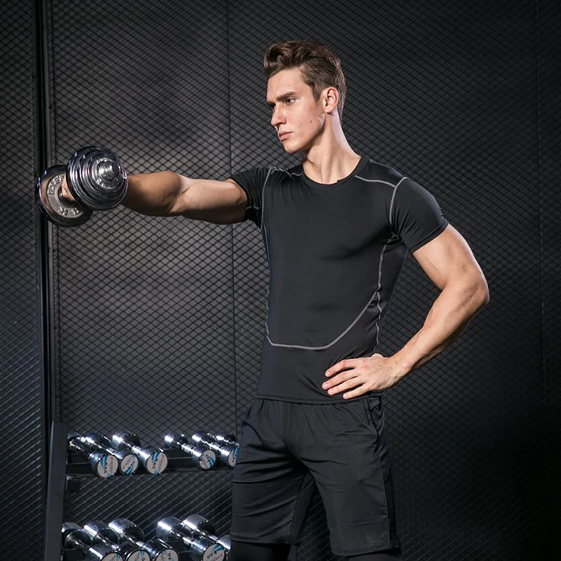 

2023 Compression Tight Gym T-Shirt Cool Dry Long Short Sleeve Fitness Unisex Tight Shirt Men Long Short Sleeveless Inner Top