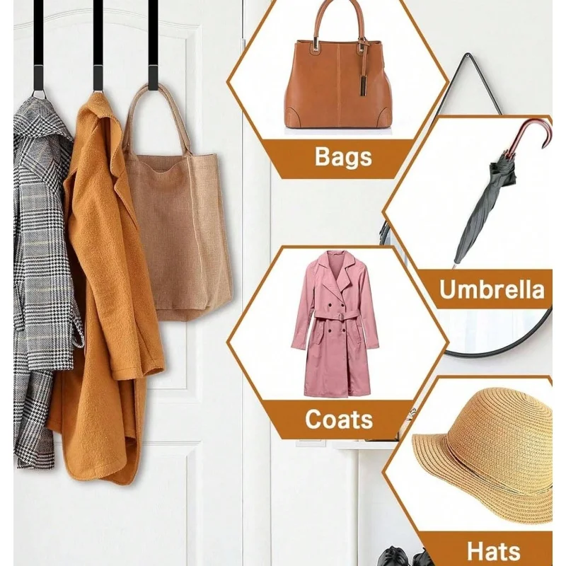 1/2/4pcs 12inch Wreath Hanger for Front Door Wreath Hook Over the Door Hanging Hook Household Multi-Purpose Storage Supplies 6