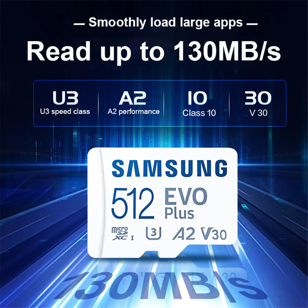 SAMSUNG-Carte mémoire Micro SD PRO Plus d'origine avec USB 3.0, lecteur de  carte, 128 Go, 256 Go, 512 Go, A2, V30, TF, U3 Flash - AliExpress