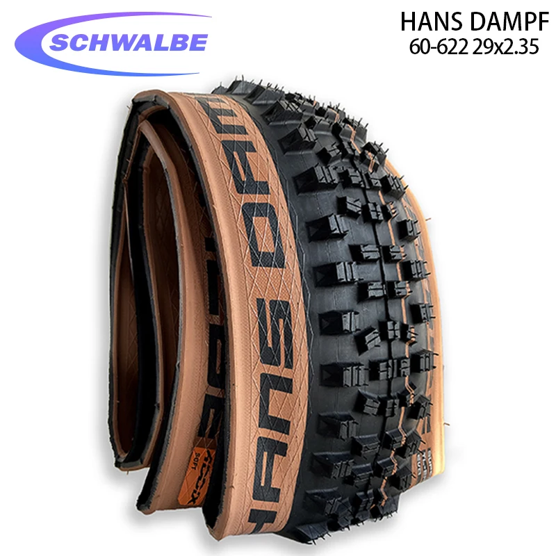 

SCHWALBE HANS DAMPF 60-622 29x2.35 29" inch Bronze Edge Tubeless Folding Tire for Downhill Bicycle MTB Bike Tires Cycling Parts