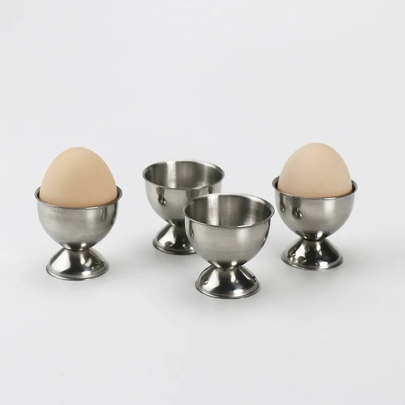 Stainless Steel Egg Topper Shell Opener Cutter Cracker Metal Cups Stand Holders for Soft Hard Boiled Eggs Kitchen Tools