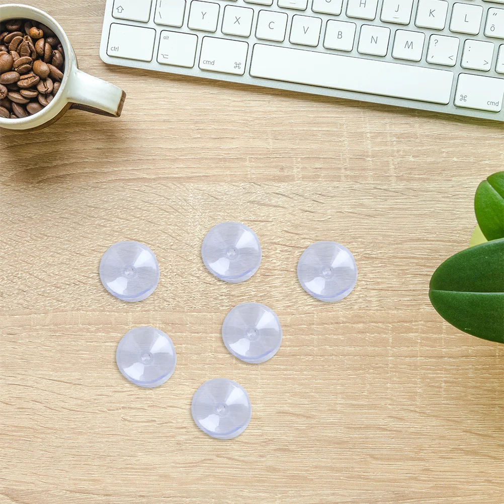 

20 Pcs Double-sided Suction Cup Rubber Pad Cups for Glass Table Tops Coffee Sucker
