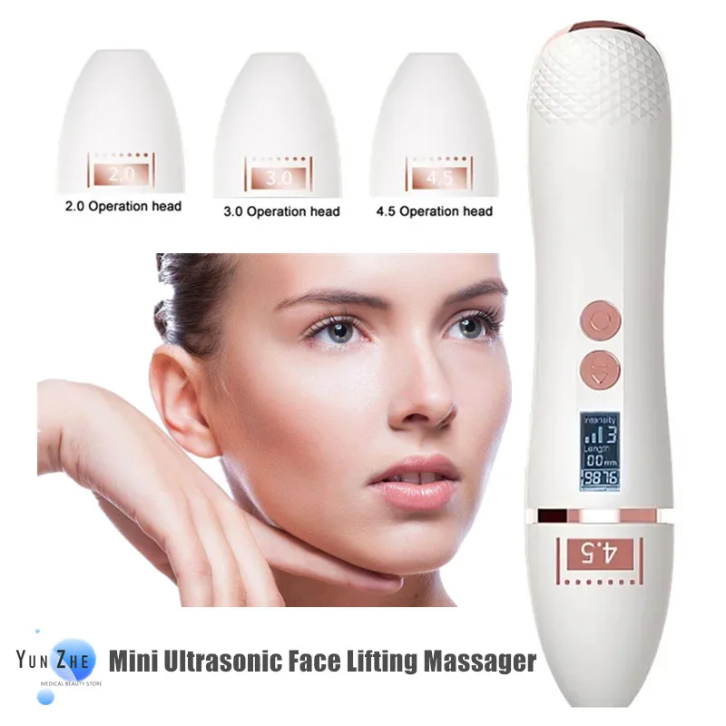 Wrinkle Removal Anti-Aging Handheld 7D Mini Ultrasonic Face Lifting Massager Skin Tightening Eye Care SPA Beauty Machine 2