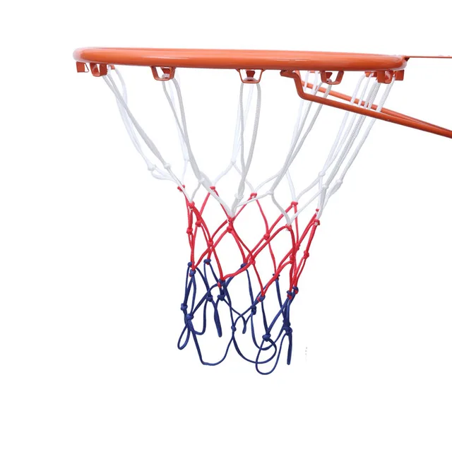 1-3X Standard Basketball Net Durable Polypropylene Fiber Outdoor Sports Basketball Tri-Color Basketball Net Mesh Replacement 6