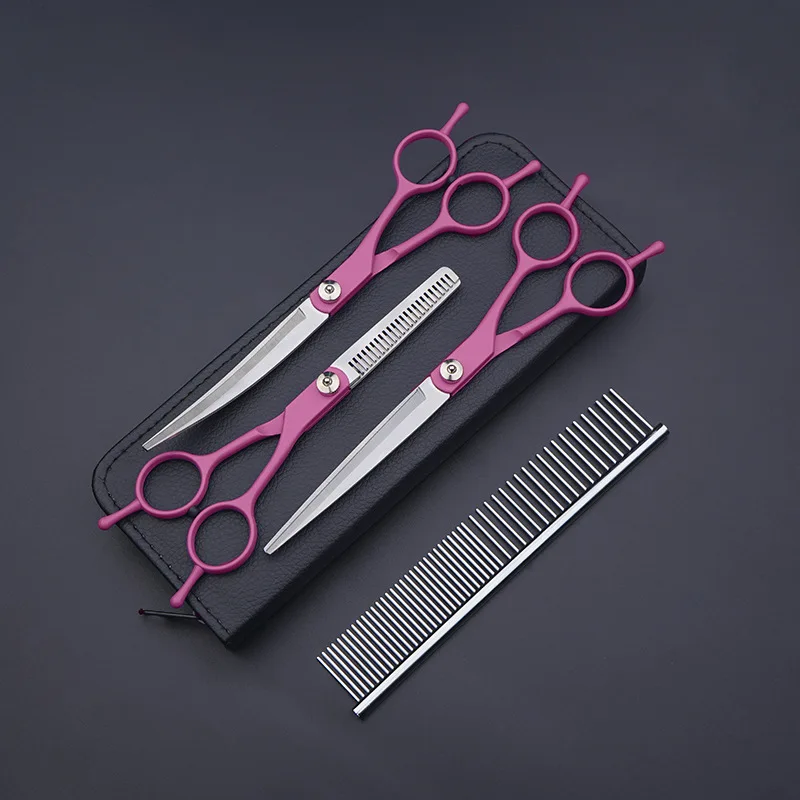 Dog Grooming Scissors 7 Inch Stainless Steel For Animal Cutting Hair Clipper