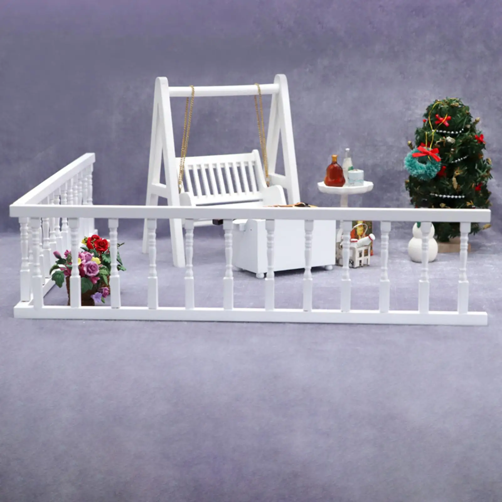 Simulation Dollhouse Railing Living Room Home Kitchen Life Scene garden Room 1:12 Scale Wooden Fence Handrail Decoration