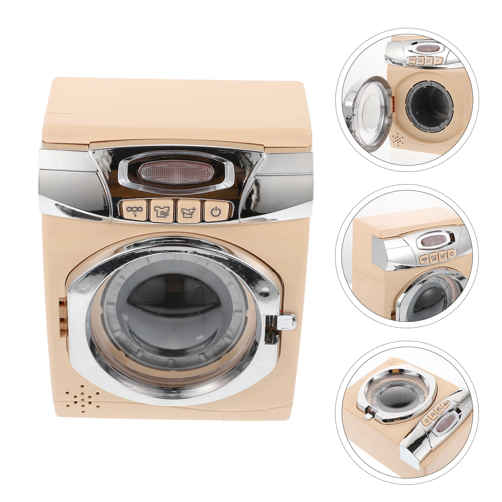 Oven Ornaments Children Toy Plaything Miniature Laundry Educational Khaki Kids Simulation Washing Machine 4