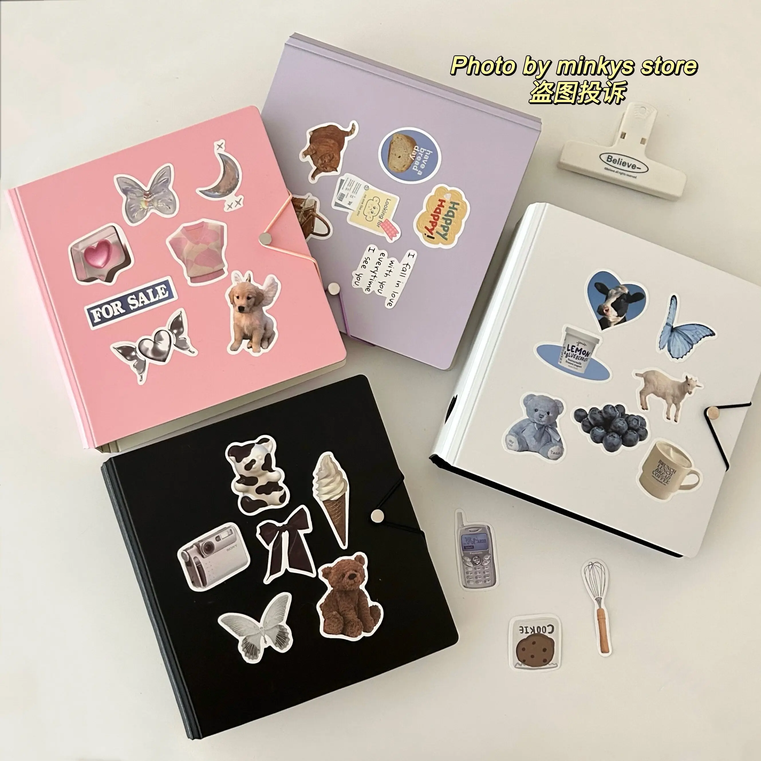 MINKYS Kawaii D Shape Ring 3 inch Kpop Photo Card Binder Large Capacity Idol Photocard Album Photocards Collect Book 2