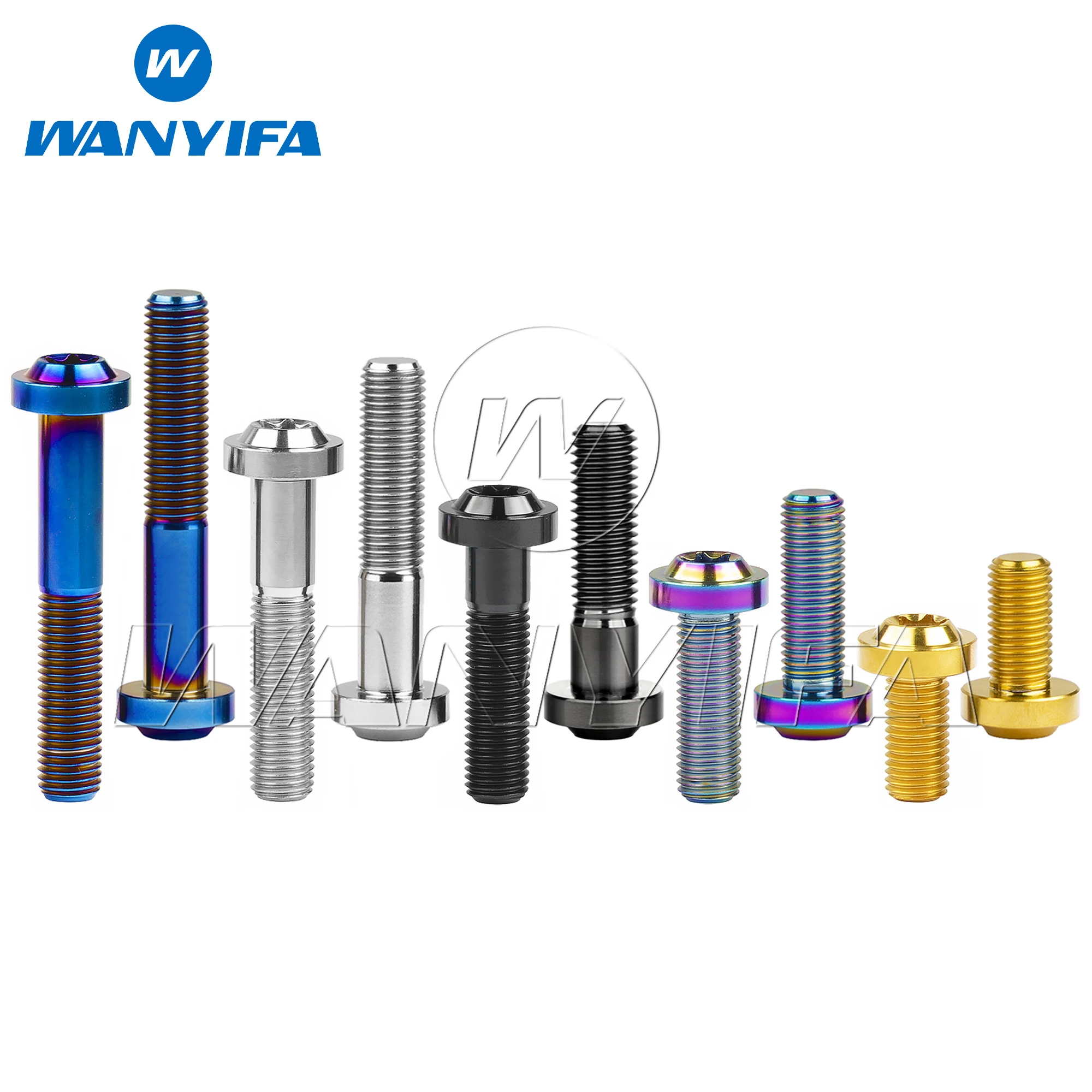 Viti In Titanio M10x10 A M60mm | Testa Torx T50 Prugna | Leggere E Resistenti Per Bici
