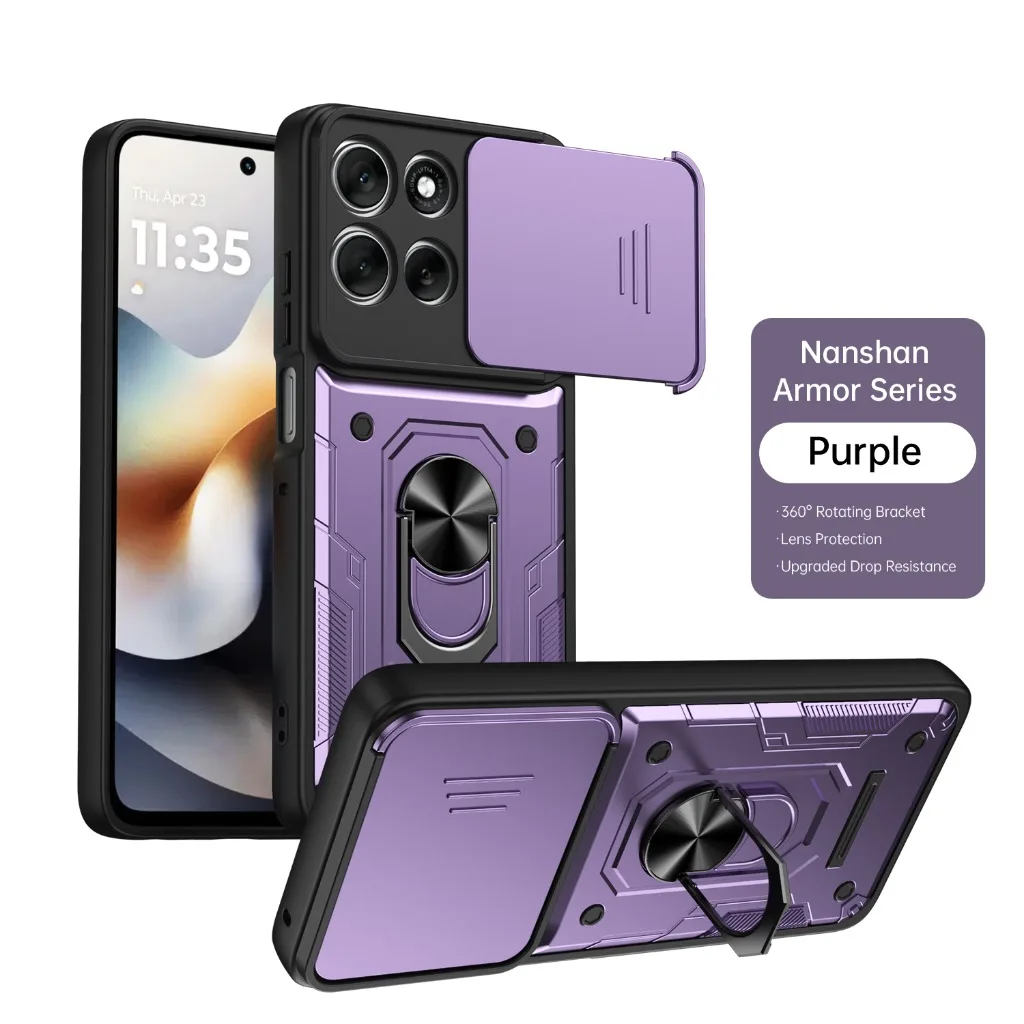 Slide Camera Protection 360° Ring Holder Phone Case