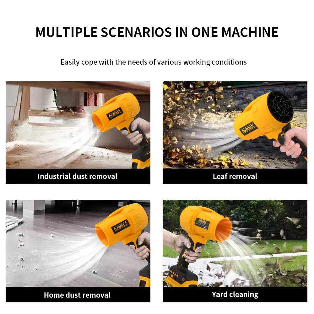 DEWALT Cordless Air Blower Brushless Turbo Fan Violent Fan 800g Thrust  Handheld Dust Blowing Tool Rechargeable 18V Battery 3